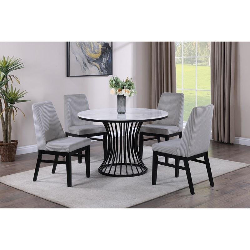 HADLEY 5 Piece Dining Set - Light-Grey