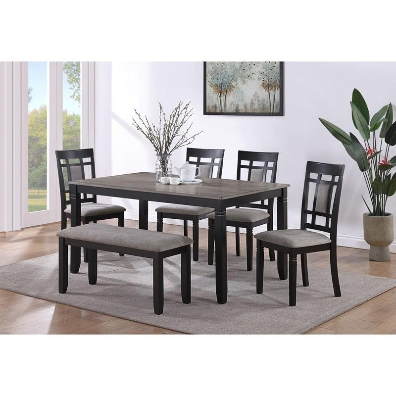 Paige 6 Piece Dining Set - Light Grey