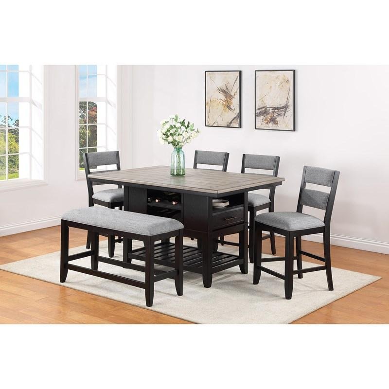 FREY 6 Piece Dining Set W/Bench