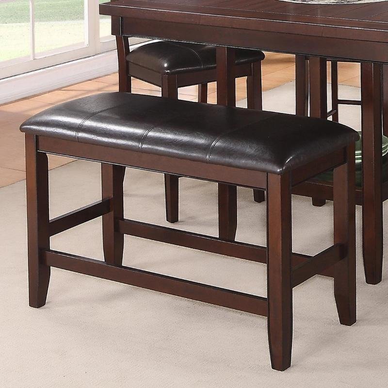 FULTON COUNTER HEIGHT BENCH - Dark Brown