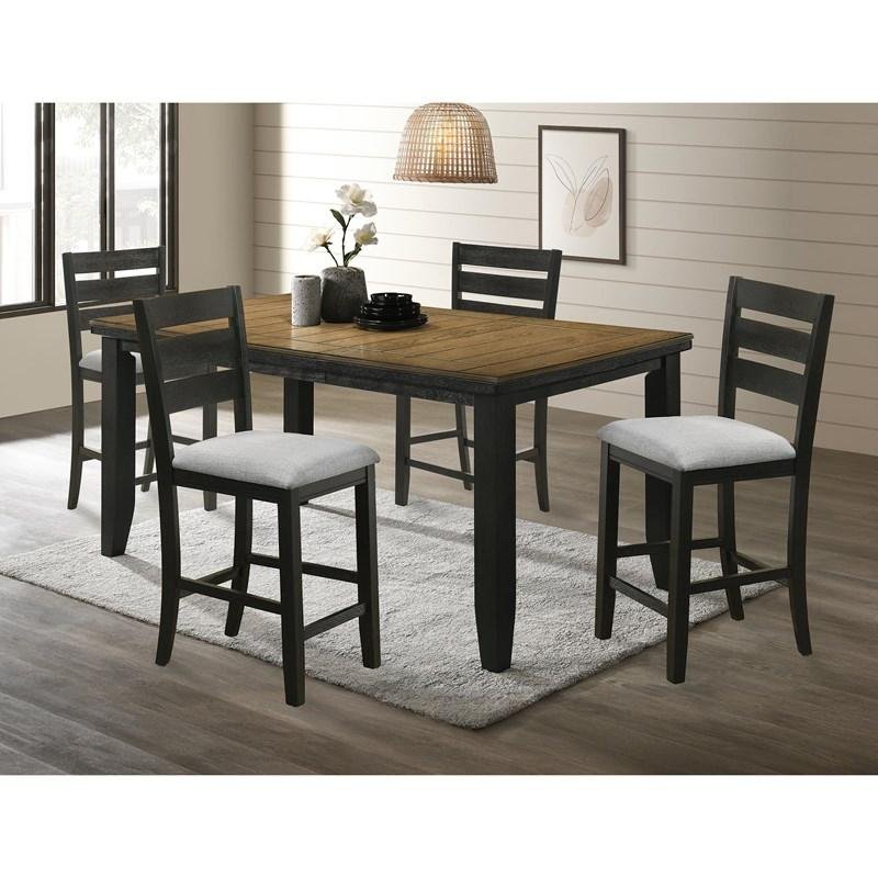 Bardstown 5-Piece Counter Height Dining Set - Wheat Charcoal