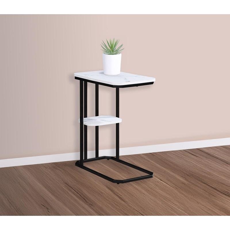 IDA FAUX MARBLE CHAIRSIDE TABLE
