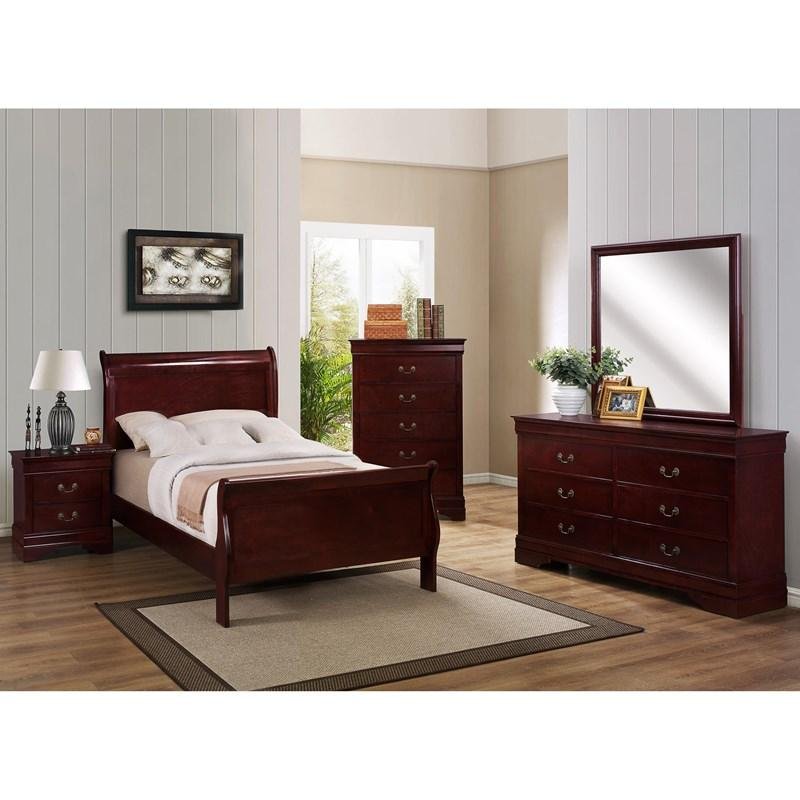 Louis Philip B3850 Twin 7 Piece Set - Cherry