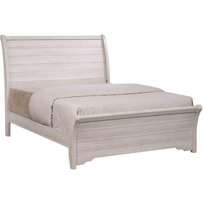 Coralee B8130 King Bed Chalk - Grey