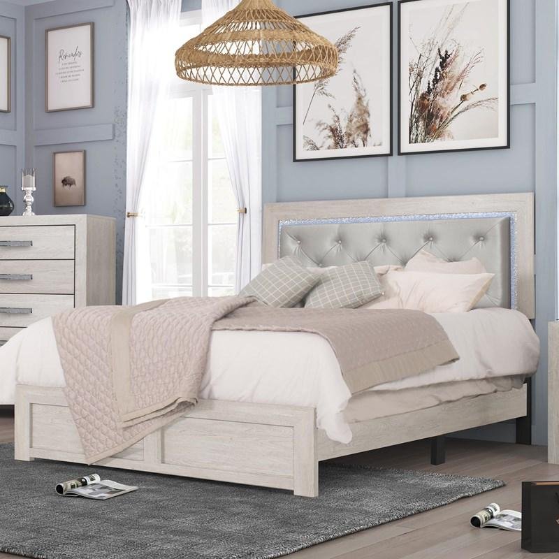 Jaylen Queen Bed - Cream