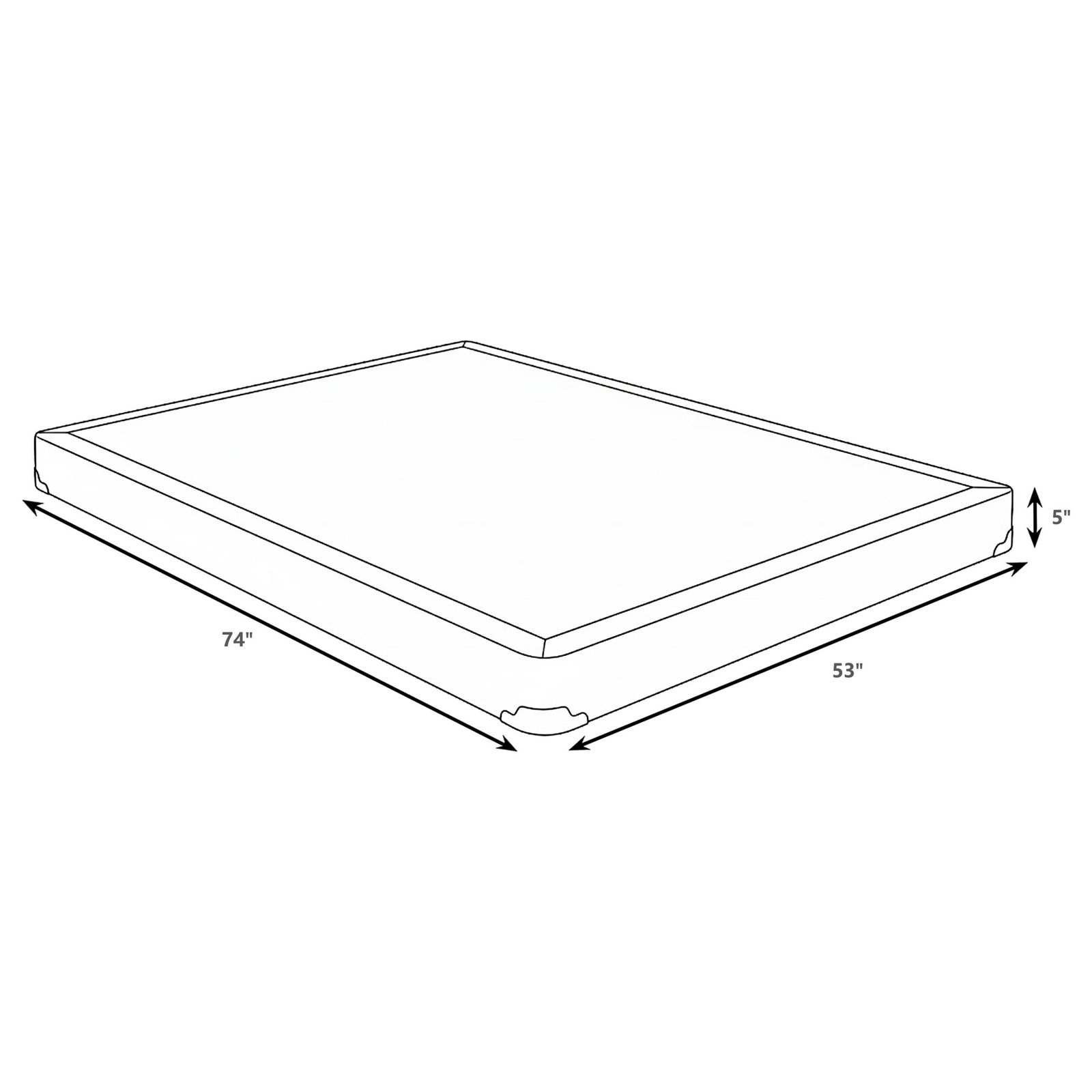 Mercer 5-inch Full Low Profile Box Spring Foundation