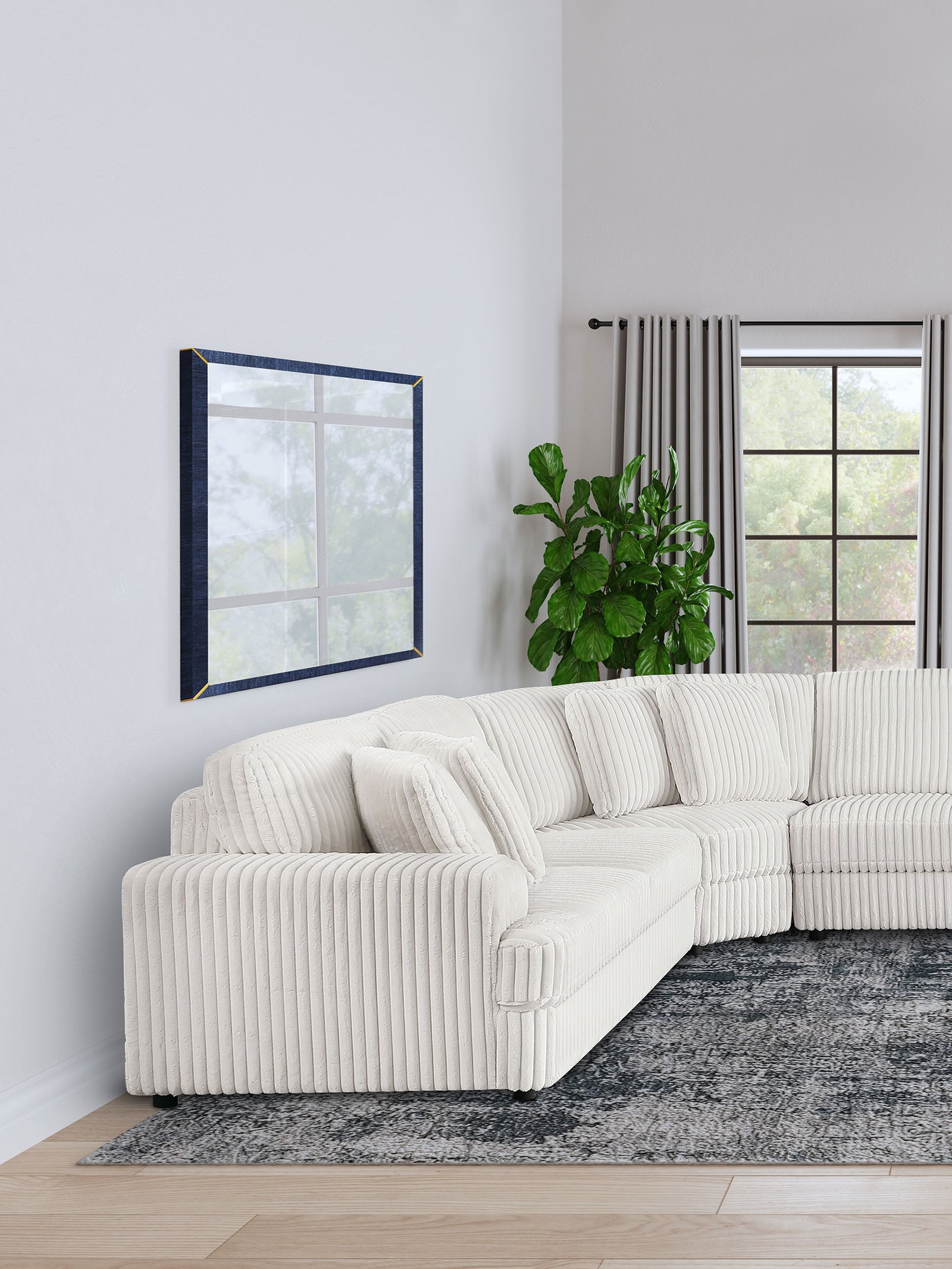 Emberson Upholstered LAF Loveseat Ivory