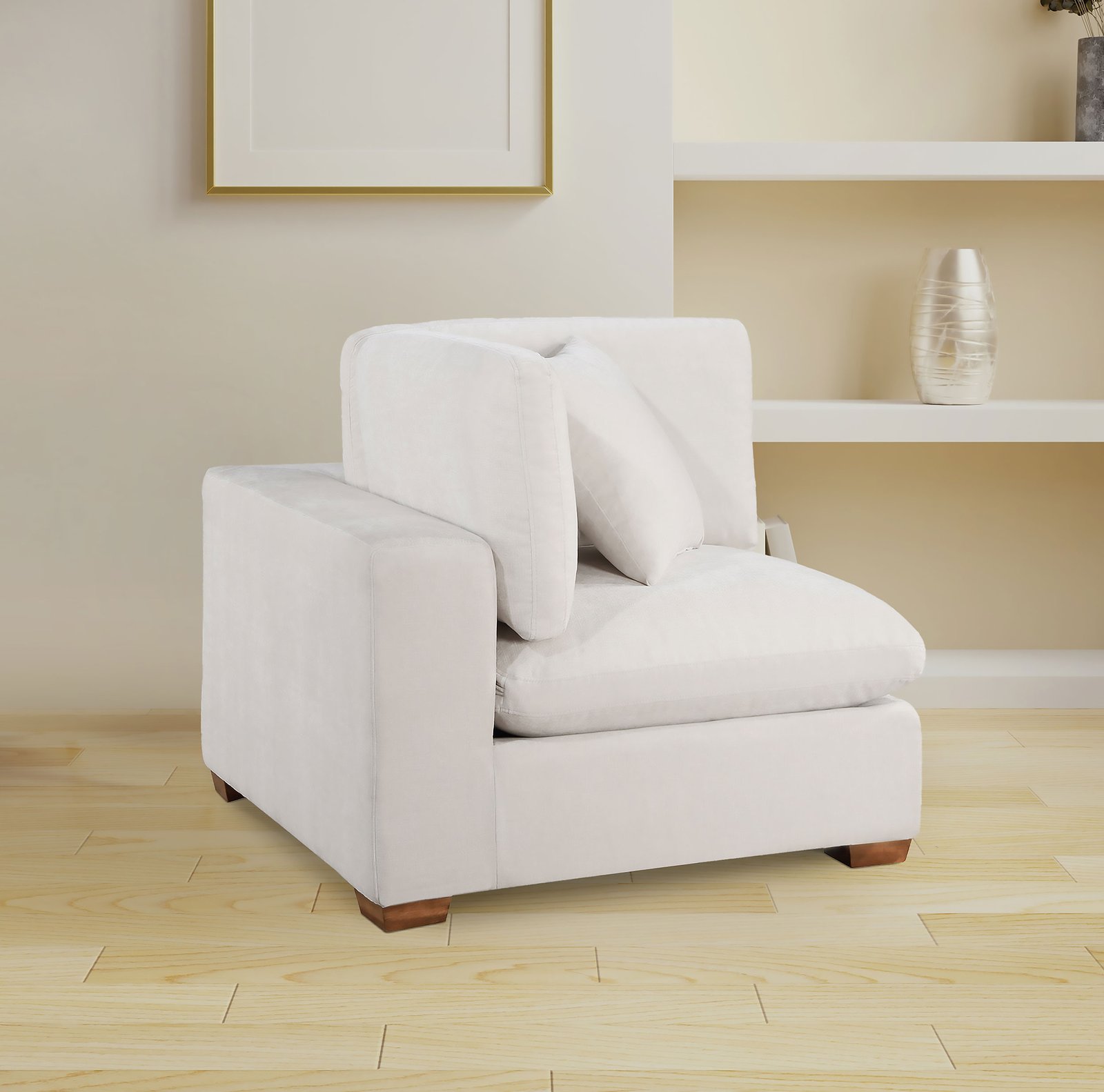 Lakeview Upholstered Corner Chair Ivory